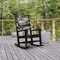 Flash Furniture Black All-Weather Classic Outdoor Rocking Chair LE-HMP-2002-110-BK-GG
